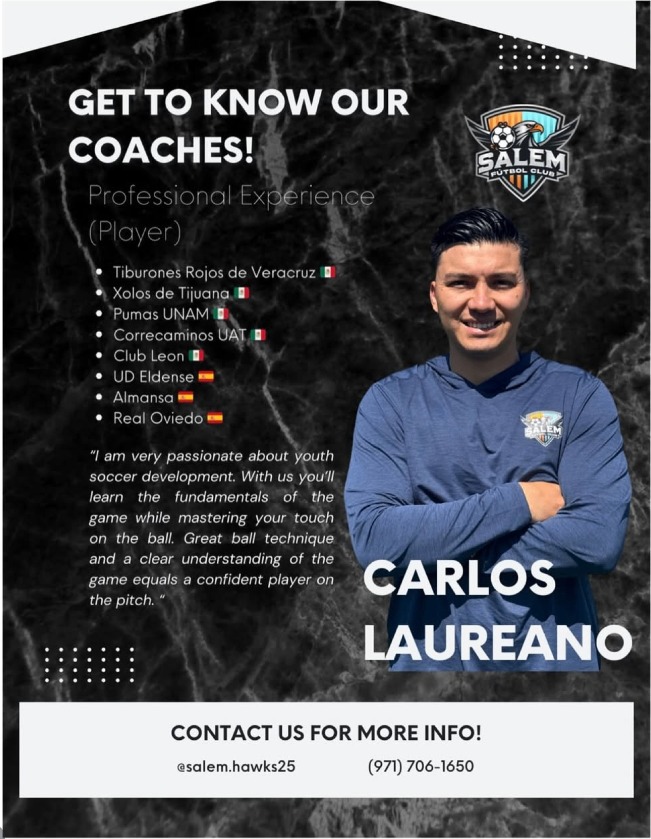 Coach Carlos of Salem Hawks FC